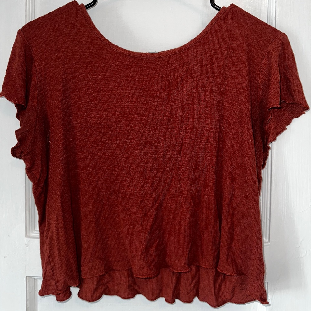 Maroon crop top